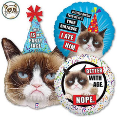 Betallic 18 Birthday Foil Balloon Grumpy Cat I Ate It 