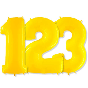 Large Balloon Numbers - Yellow - LA Balloons