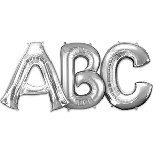 Large Letters - Silver Balloons - LA Balloons