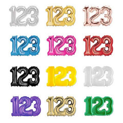 34 inch - 53 inch Large Foil Number Balloons