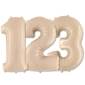Large Numbers - Cream Balloons - LA Balloons