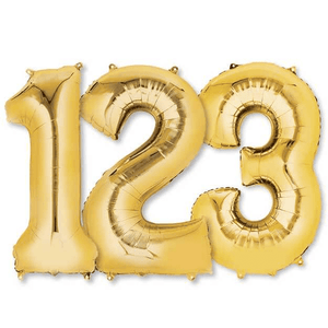 Large Numbers - Gold Balloons - LA Balloons