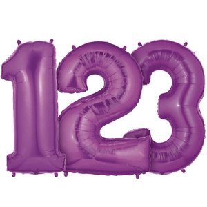 Large Numbers - Purple Balloons - LA Balloons