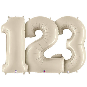 Large Numbers - White Sand - LA Balloons