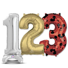 20 inch - 26 inch Medium Foil Number Balloons
