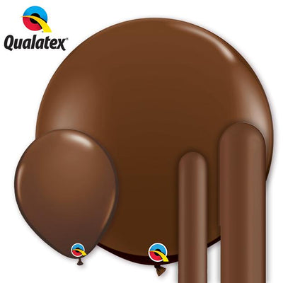 Qualatex Chocolate Brown Latex Balloon Options