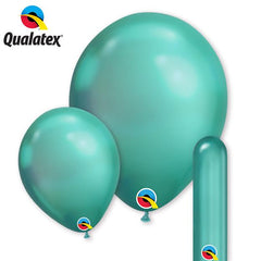 Qualatex Chrome Green Latex Balloon Options