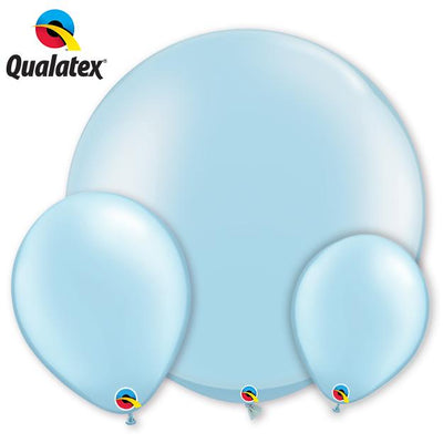 Qualatex Pearl Light Blue Latex Balloon Options
