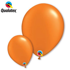Qualatex Pearl Mandarin Orange Latex Balloon Options