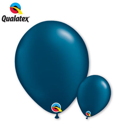 Qualatex Pearl Midnight Blue Latex Balloon Options