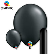 Qualatex Pearl Onyx Black Latex Balloon Options