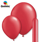 qualatex pearl ruby red latex balloons