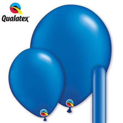Qualatex Pearl Sapphire Blue Latex Balloon Options