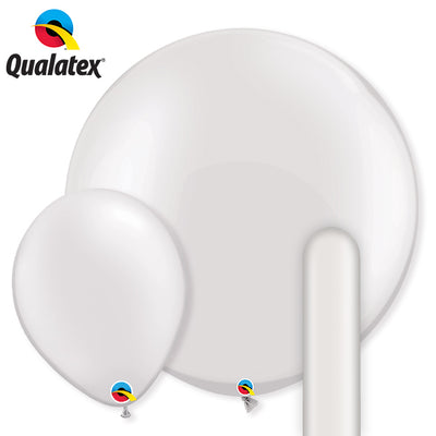 Qualatex Pearl White Latex Balloons