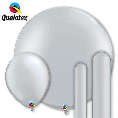 Qualatex Silver Latex Balloon Options
