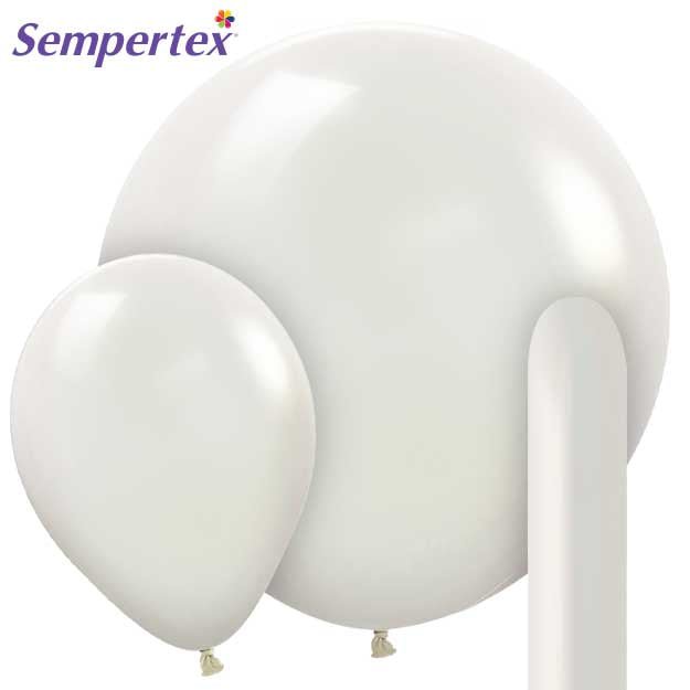 18 Inch Sempertex Deluxe White Sand Latex Balloons 55361 - LA Balloons