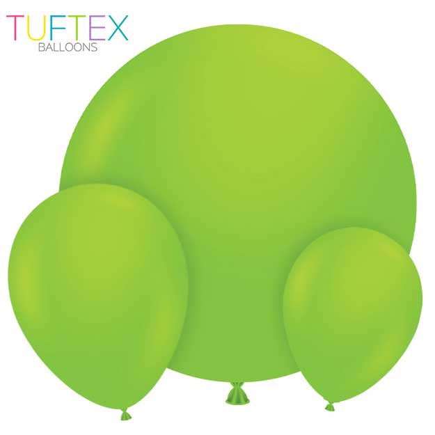 17 inch TUFTEX Lime Green Latex Balloons - 17064 - LA Balloons