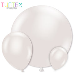 TUFTEX Pearl White Latex Balloons