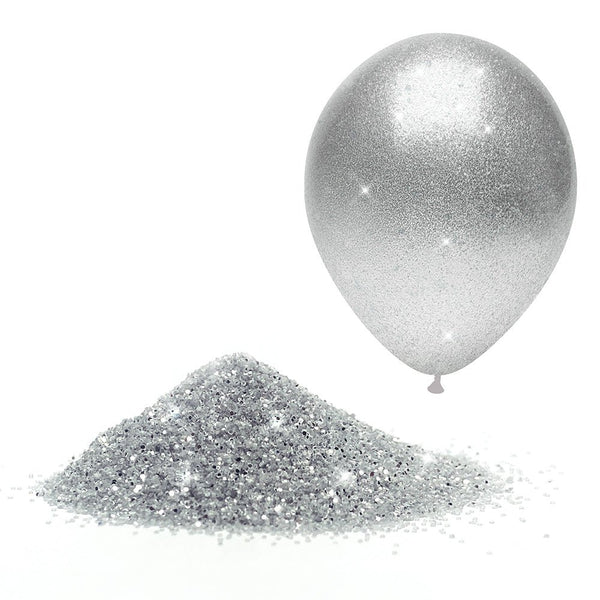 1 oz. GLITTER - METALLIC SILVER - LA Balloons