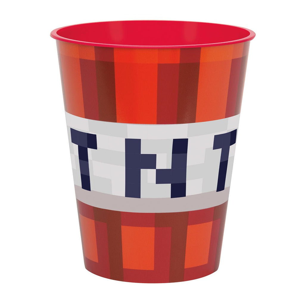 10 Oz. Unique Minecraft Plastic Stadium Cups 4Pk Cups 51207 - LA Balloons