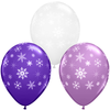 Qualatex 11 inch SNOWFLAKES - LAVENDER ASSORTMENT (6 PK) Latex Balloons 10084-PB-6
