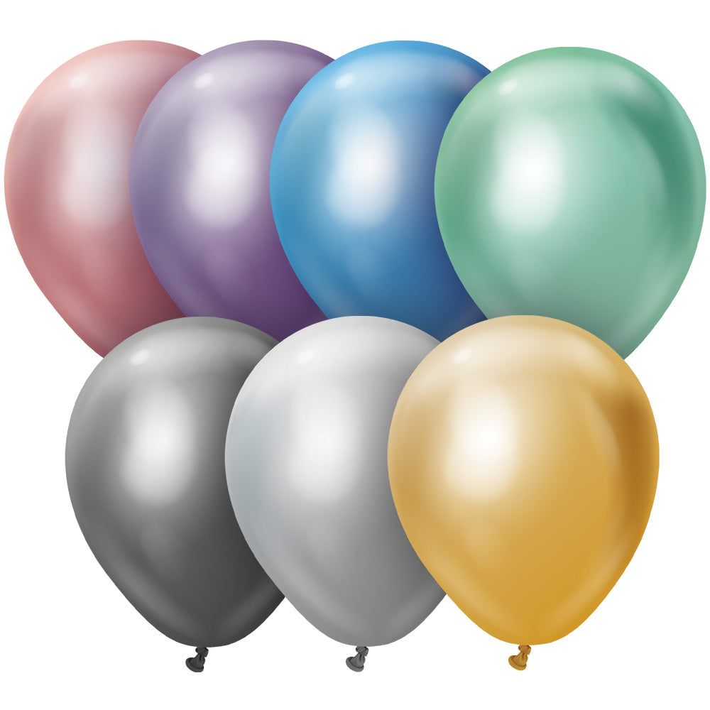 Kalisan 5 inch KALISAN MIRROR ASSORTED Latex Balloons 10550001-KL