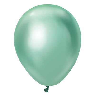 Kalisan 5 inch KALISAN MIRROR GREEN Latex Balloons 10550061-KL