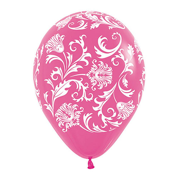 11 inch DAMASK - FUCHSIA - LA Balloons