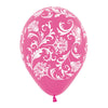 11 inch DAMASK - FUCHSIA - LA Balloons