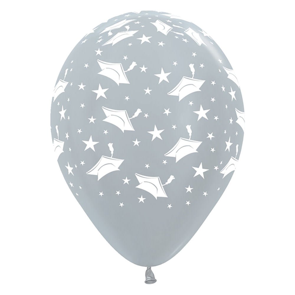 11 inch GRADUATION - METALLIC SILVER - LA Balloons