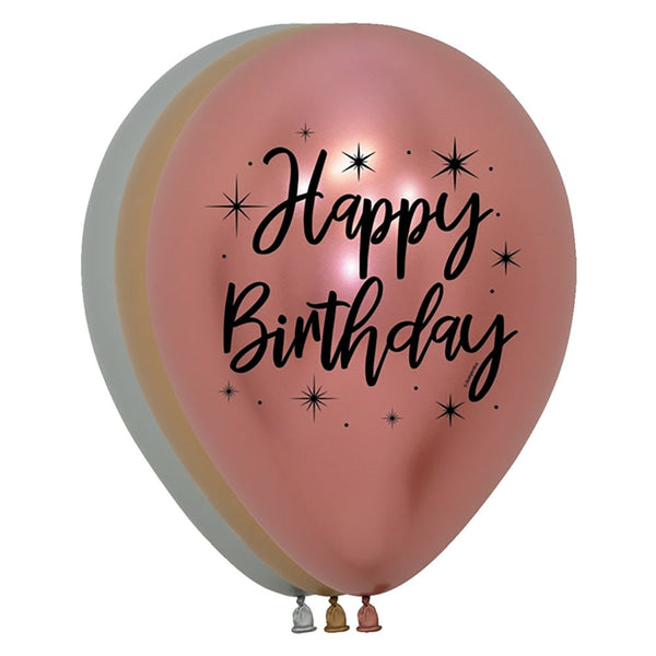 11 inch HAPPY BIRTHDAY REFLEX DELUXE - LA Balloons