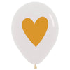 11 inch HEART OF GOLD - LA Balloons
