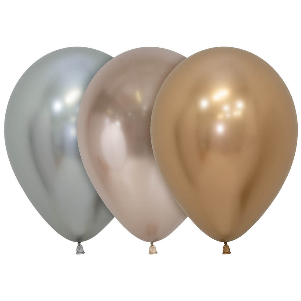 11 inch REFLEX GOLDEN LUXURY ASSORTMENT - LA Balloons