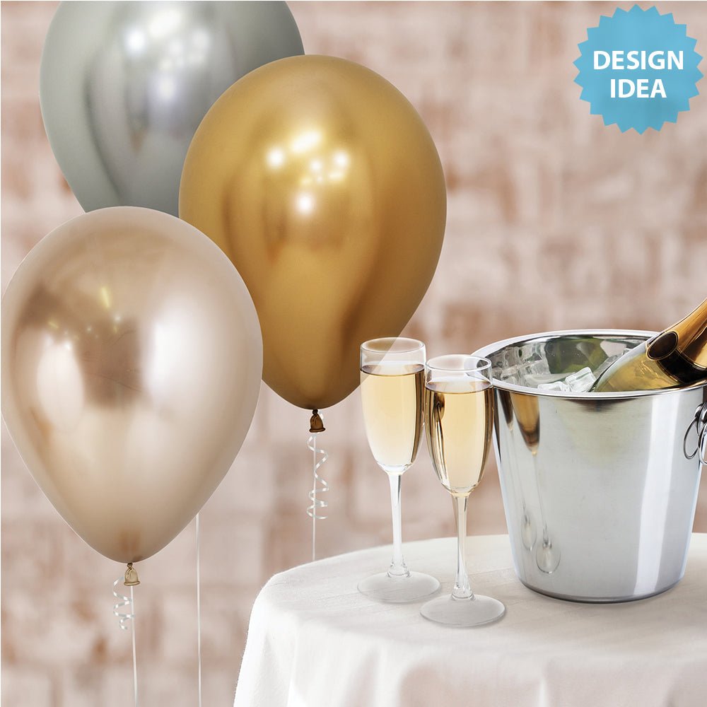 11 inch REFLEX GOLDEN LUXURY ASSORTMENT - LA Balloons