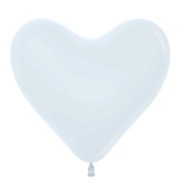 11 inch SEMPERTEX HEARTS - FASHION WHITE - LA Balloons