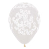 11 inch SEMPERTEX LACE - CRYSTAL CLEAR - LA Balloons