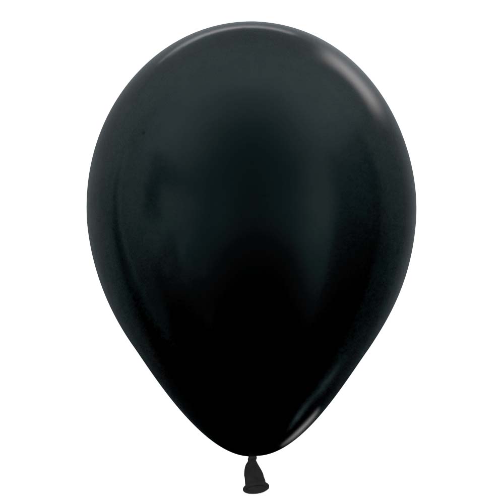 11 inch SEMPERTEX METALLIC BLACK - LA Balloons