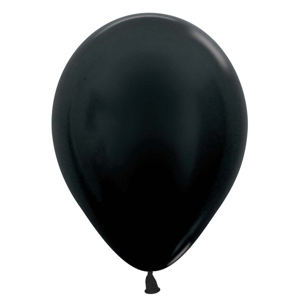 11 inch SEMPERTEX METALLIC BLACK - LA Balloons