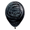 11 inch SILVER GRAFFITI - DELUXE BLACK - LA Balloons