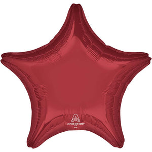 Anagram 19 inch STAR - BURGUNDY Foil Balloon 11113-02-A-U