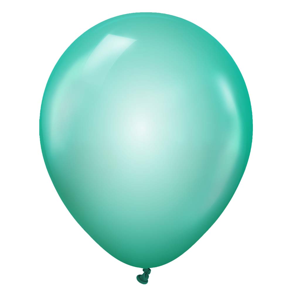 Kalisan 12 inch KALISAN CRYSTAL GREEN Latex Balloons 11240021-KL
