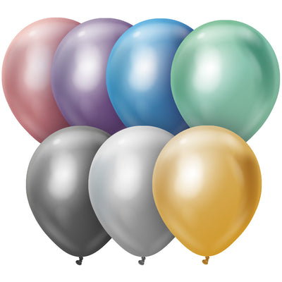 Kalisan 12 inch KALISAN MIRROR ASSORTED Latex Balloons 11250002-KL