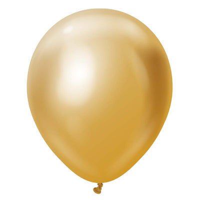 Kalisan 12 inch KALISAN MIRROR GOLD Latex Balloons 11250012-KL