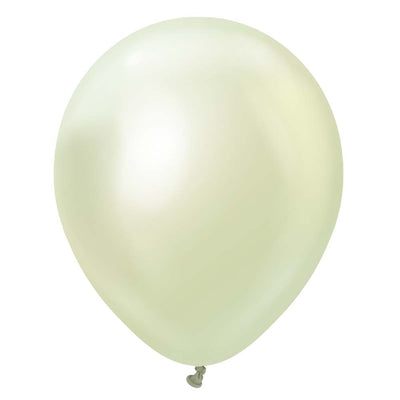 Kalisan 12 inch KALISAN MIRROR GREEN GOLD Latex Balloons 11250122-KL