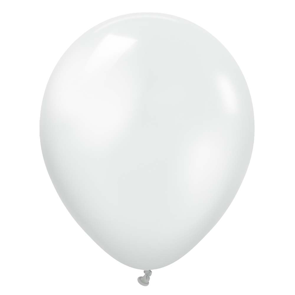 Kalisan 12 inch KALISAN METALLIC PEARL WHITE Latex Balloons 11270011-KL
