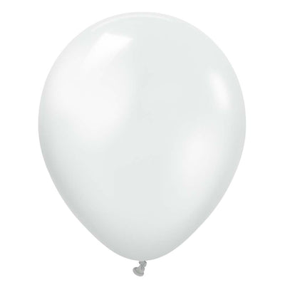 Kalisan 12 inch KALISAN METALLIC PEARL WHITE Latex Balloons 11270011-KL
