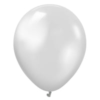 Kalisan 12 inch KALISAN METALLIC SILVER Latex Balloons 11270031-KL