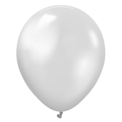 Kalisan 12 inch KALISAN METALLIC SILVER Latex Balloons 11270031-KL