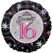 Anagram 18 inch SWEET 16 SPARKLE PRISMATIC Foil Balloon 118998-02-A-U