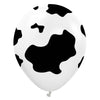 12 inch KALISAN COUNTRY COW - WHITE W/ BLACK INK - LA Balloons